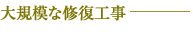大規模な修復工事