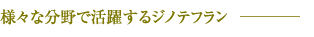 様々な分野で活躍するジノテフラン