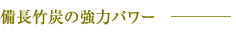 備長竹炭の強力パワー